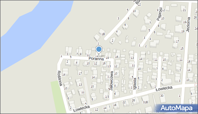 Piotrków Trybunalski, Poranna, 17, mapa Piotrków Trybunalski