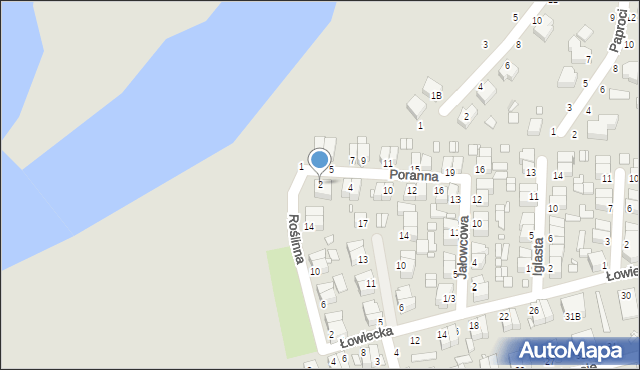 Piotrków Trybunalski, Poranna, 2, mapa Piotrków Trybunalski