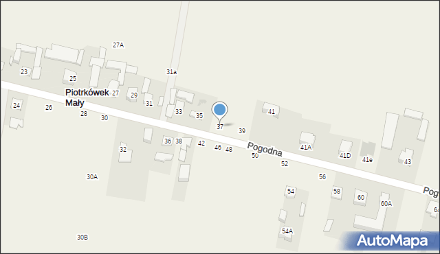 Piotrkówek Mały, Pogodna, 37, mapa Piotrkówek Mały