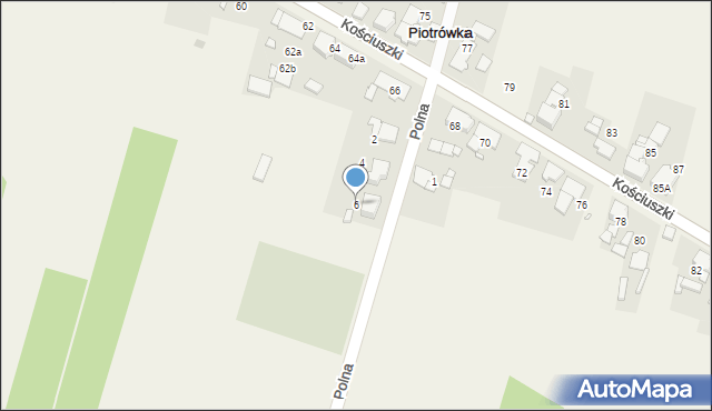 Piotrówka, Polna, 6, mapa Piotrówka