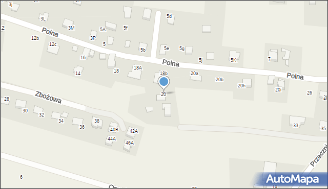 Pisarzowice, Polna, 20, mapa Pisarzowice