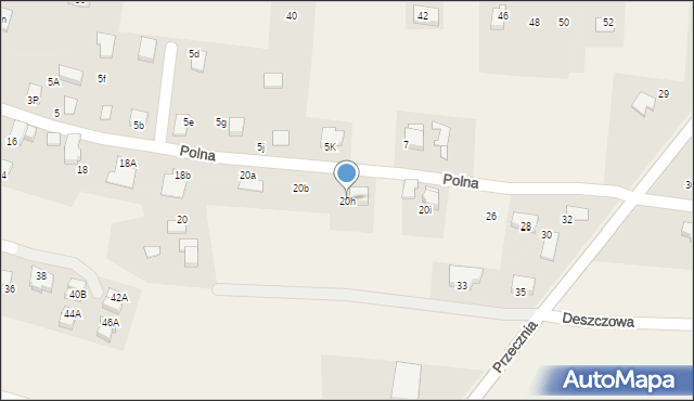 Pisarzowice, Polna, 20h, mapa Pisarzowice