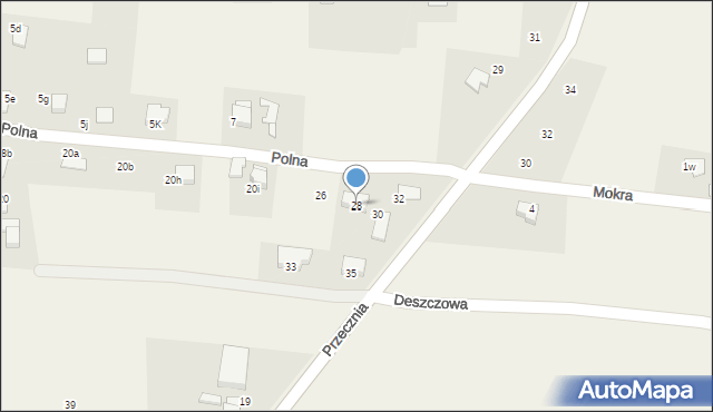 Pisarzowice, Polna, 28, mapa Pisarzowice