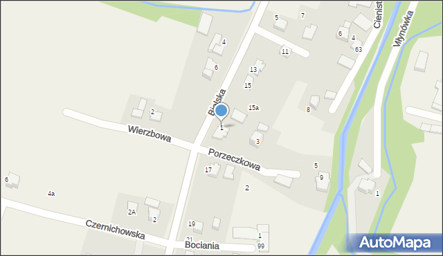 Pisarzowice, Porzeczkowa, 1, mapa Pisarzowice