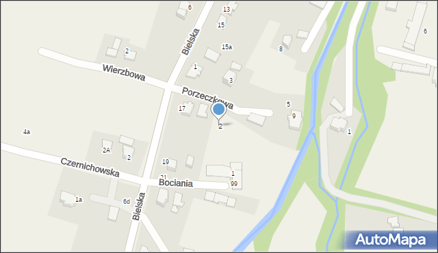 Pisarzowice, Porzeczkowa, 2, mapa Pisarzowice