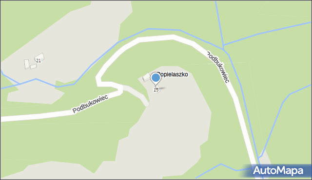 Piwniczna-Zdrój, Podbukowiec, 15, mapa Piwniczna-Zdrój