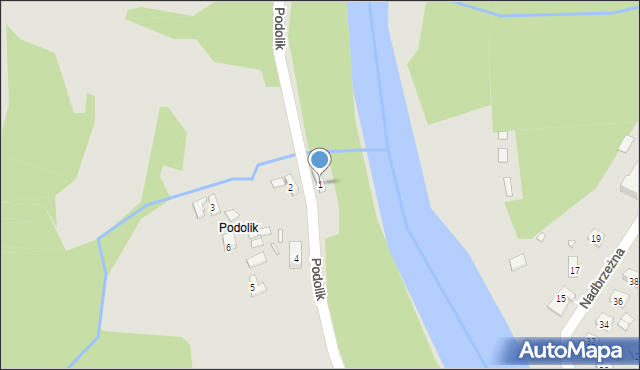 Piwniczna-Zdrój, Podolik, 1, mapa Piwniczna-Zdrój