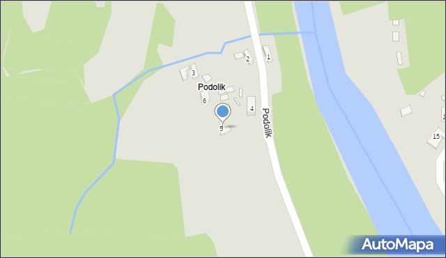 Piwniczna-Zdrój, Podolik, 5, mapa Piwniczna-Zdrój