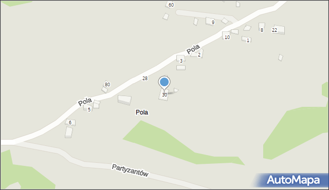 Piwniczna-Zdrój, Pola, 30, mapa Piwniczna-Zdrój