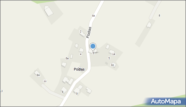 Płaza, Podlas, 3, mapa Płaza