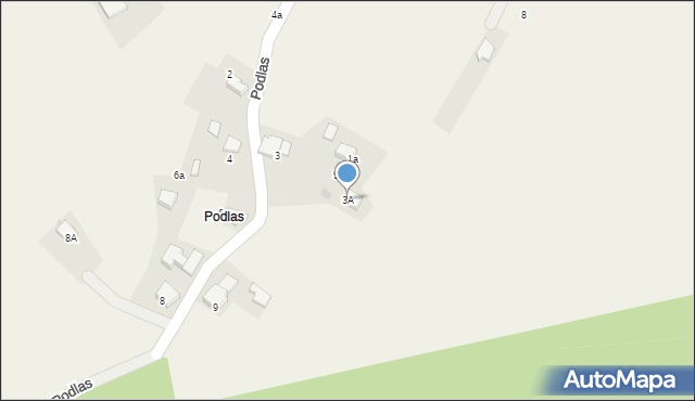 Płaza, Podlas, 3A, mapa Płaza