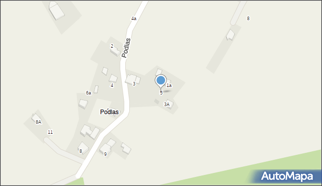 Płaza, Podlas, 5, mapa Płaza