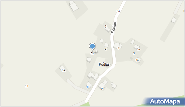 Płaza, Podlas, 6a, mapa Płaza