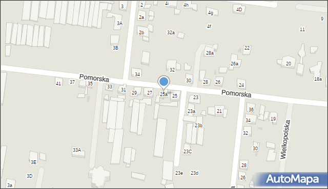 Pleszew, Pomorska, 25a, mapa Pleszew