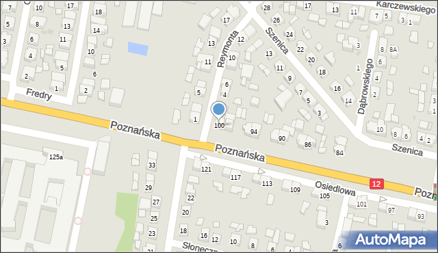 Pleszew, Poznańska, 100, mapa Pleszew