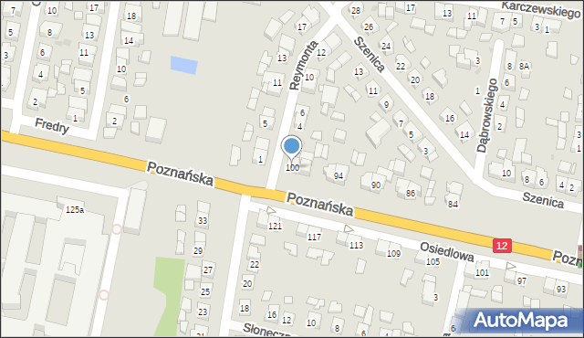 Pleszew, Poznańska, 100, mapa Pleszew