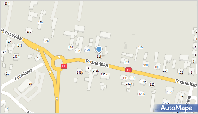 Pleszew, Poznańska, 118, mapa Pleszew