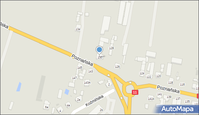 Pleszew, Poznańska, 130, mapa Pleszew