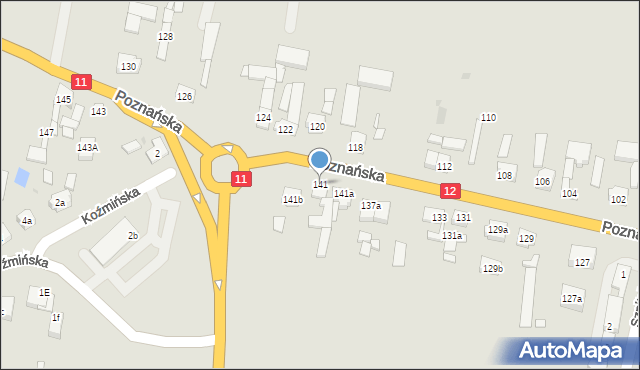 Pleszew, Poznańska, 141, mapa Pleszew