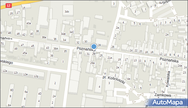 Pleszew, Poznańska, 29, mapa Pleszew