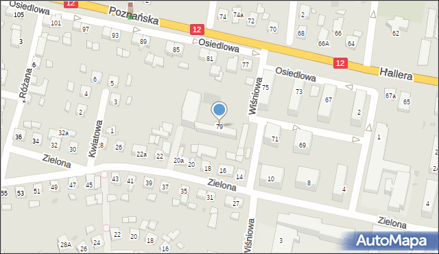 Pleszew, Poznańska, 79, mapa Pleszew