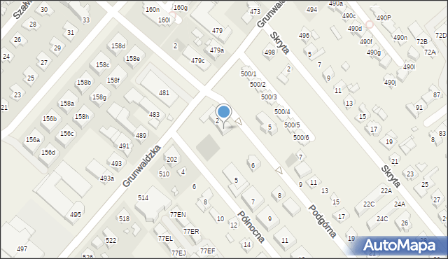 Plewiska, Podgórna, 4, mapa Plewiska