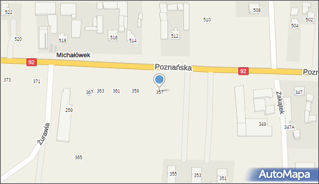 Płochocin, Poznańska, 357, mapa Płochocin