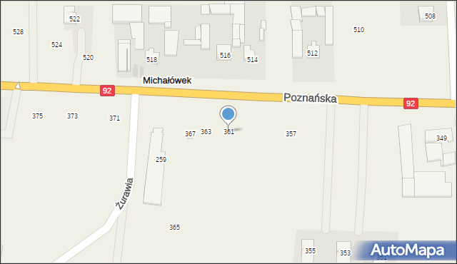 Płochocin, Poznańska, 361, mapa Płochocin