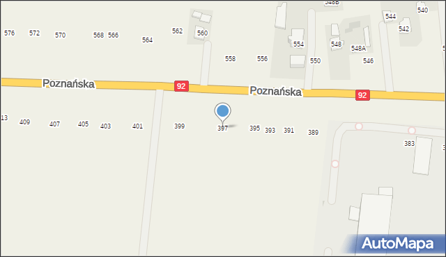 Płochocin, Poznańska, 397, mapa Płochocin