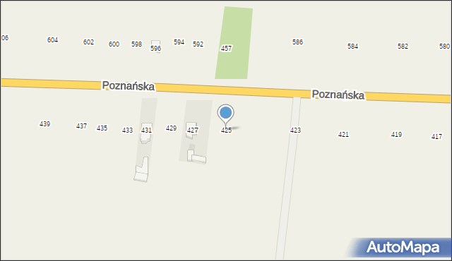 Płochocin, Poznańska, 425, mapa Płochocin