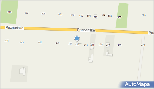 Płochocin, Poznańska, 435, mapa Płochocin
