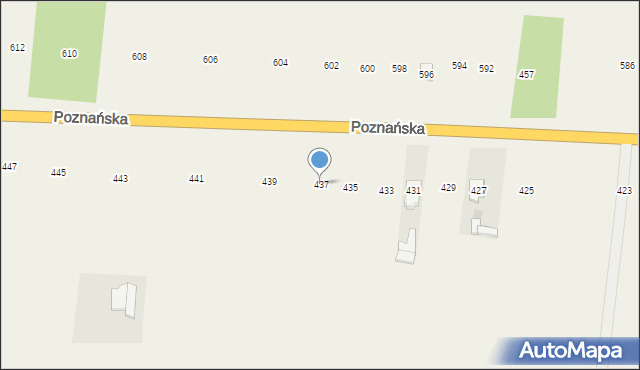 Płochocin, Poznańska, 437, mapa Płochocin