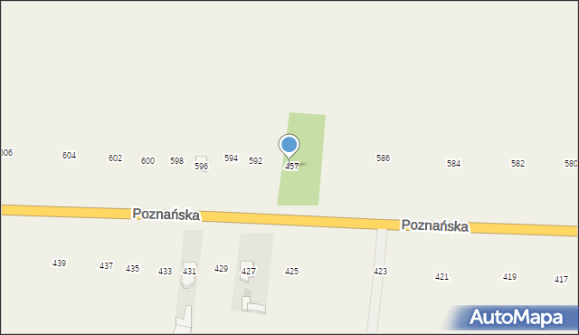 Płochocin, Poznańska, 457, mapa Płochocin