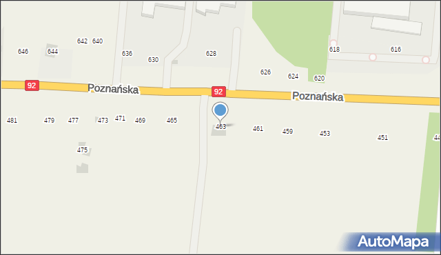 Płochocin, Poznańska, 463, mapa Płochocin