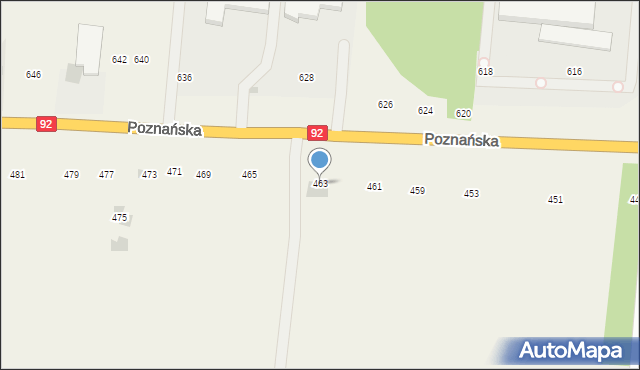 Płochocin, Poznańska, 463, mapa Płochocin