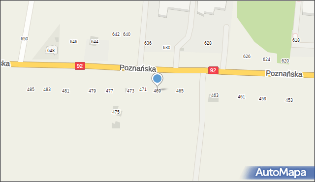 Płochocin, Poznańska, 469, mapa Płochocin