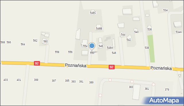 Płochocin, Poznańska, 550, mapa Płochocin