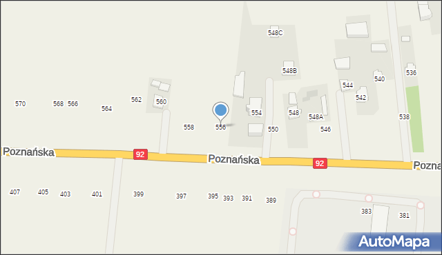 Płochocin, Poznańska, 556, mapa Płochocin