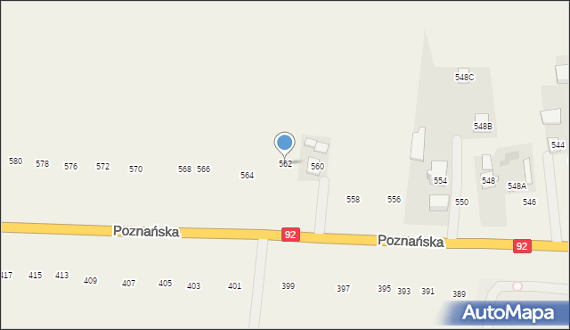 Płochocin, Poznańska, 562, mapa Płochocin