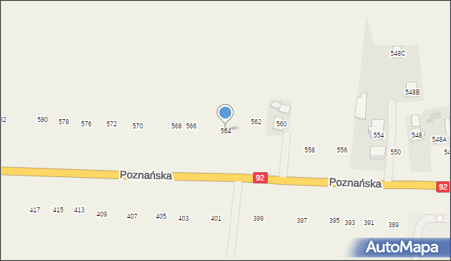 Płochocin, Poznańska, 564, mapa Płochocin