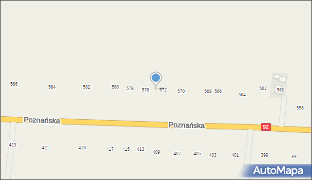 Płochocin, Poznańska, 574, mapa Płochocin