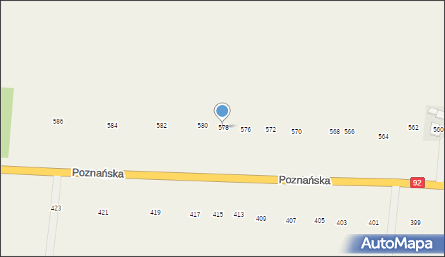 Płochocin, Poznańska, 578, mapa Płochocin