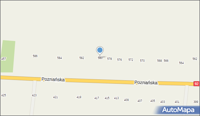 Płochocin, Poznańska, 580, mapa Płochocin