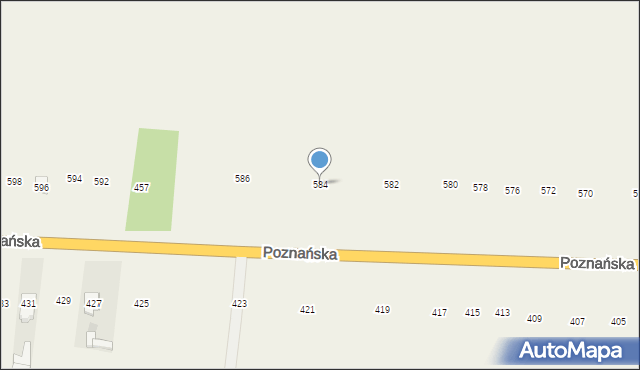 Płochocin, Poznańska, 584, mapa Płochocin