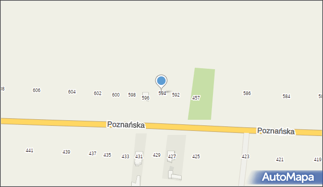 Płochocin, Poznańska, 594, mapa Płochocin