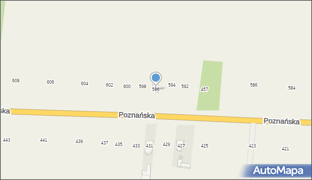 Płochocin, Poznańska, 596, mapa Płochocin