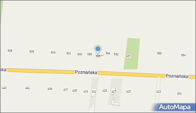 Płochocin, Poznańska, 596, mapa Płochocin