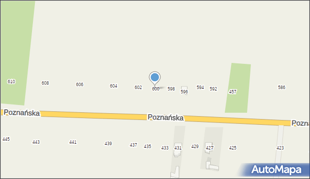 Płochocin, Poznańska, 600, mapa Płochocin