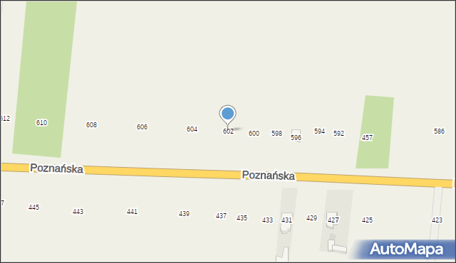 Płochocin, Poznańska, 602, mapa Płochocin