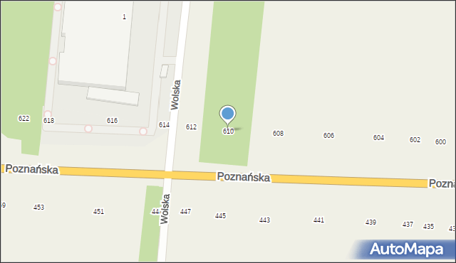 Płochocin, Poznańska, 610, mapa Płochocin